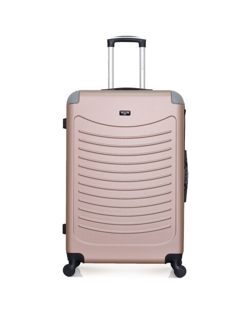 Valise Long Séjour 4 roues simples Congo 75 cm rose doré