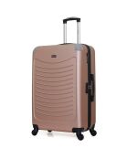 Valise Moyen Séjour 4 roues simples Congo 65 cm rose doré