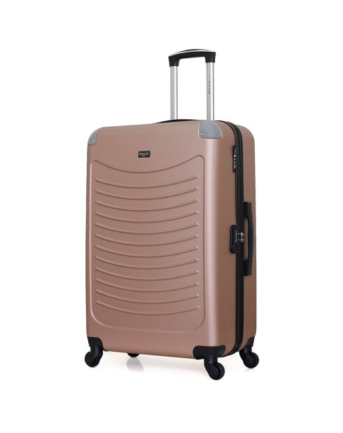 Congo Medium Stay Suitcase met 4 wielen en enkele wielen 65 cm roségoud