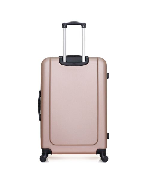 Valise Moyen Séjour 4 roues simples Congo 65 cm rose doré