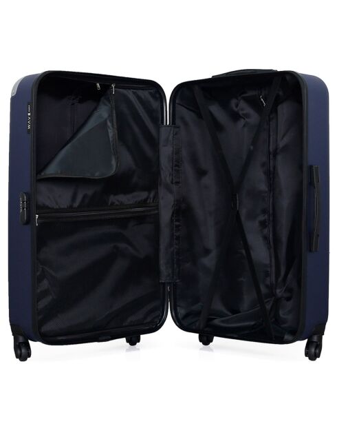 Valise Moyen Séjour 4 roues simples Congo 65 cm bleu marine