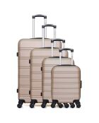 4 beigefarbene Einradkoffer Renoso-M 75/65/55/46 cm
