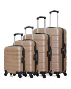 4 beigefarbene Einradkoffer Renoso-M 75/65/55/46 cm