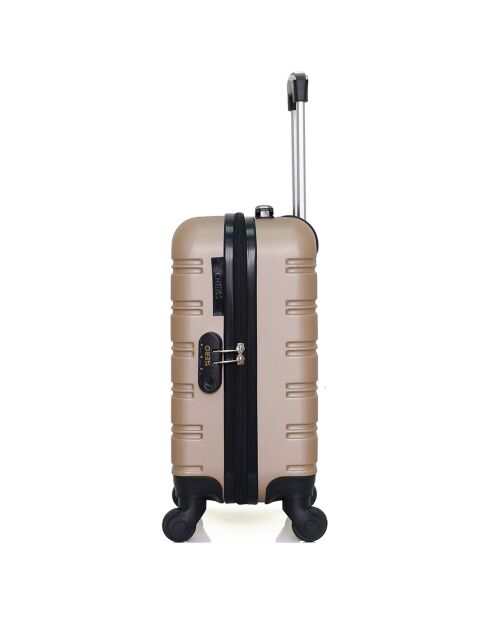 4 beigefarbene Einradkoffer Renoso-M 75/65/55/46 cm