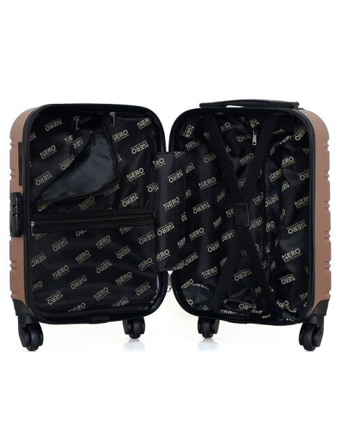 4 Valises 4 roues simples Renoso-M 75/65/55/46 cm rose doré