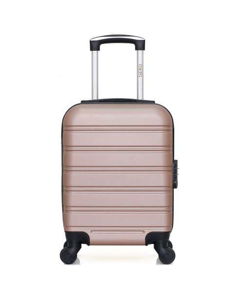 4 Valises 4 roues simples Renoso-M 75/65/55/46 cm rose doré