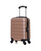 4 Valises 4 roues simples Renoso-M 75/65/55/46 cm rose doré