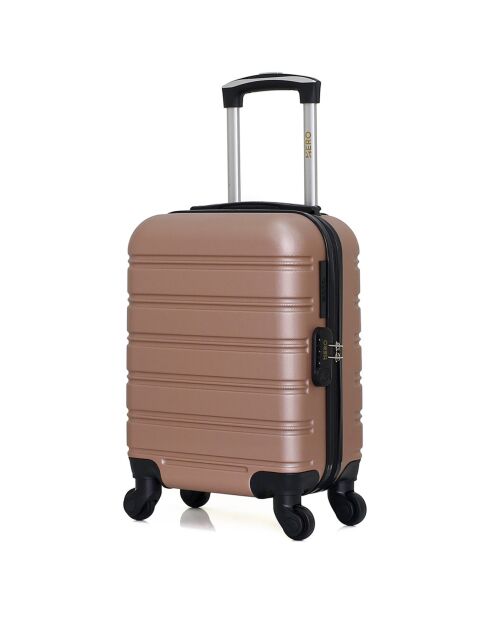 4 Valises 4 roues simples Renoso-M 75/65/55/46 cm rose doré