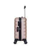 4 Valises 4 roues simples Renoso-M 75/65/55/46 cm rose doré