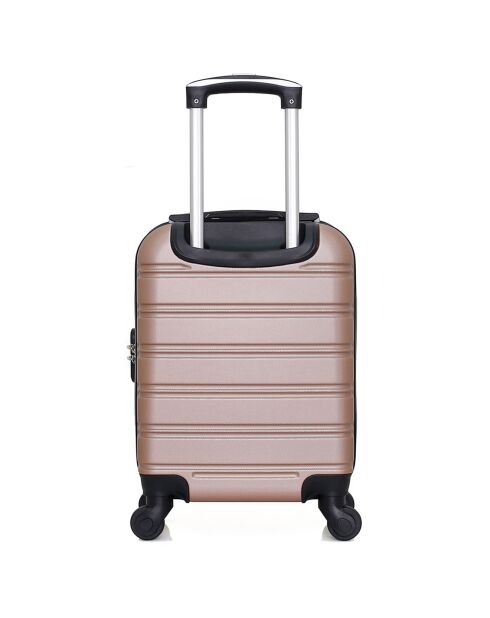 4 Valises 4 roues simples Renoso-M 75/65/55/46 cm rose doré