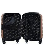 Valise Cabine XXS 4 roues simples Renoso 46cm rose/doré