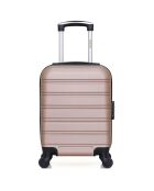 Valise Cabine XXS 4 roues simples Renoso 46cm rose/doré