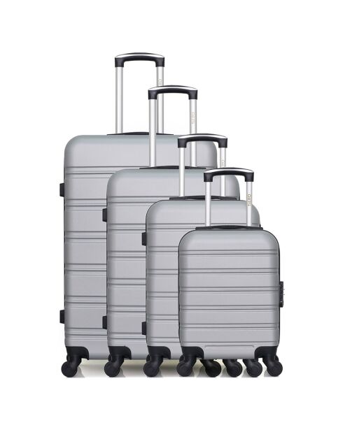 4 graue 4-Rad-Einzelkoffer Renoso-M 75/65/55/46 cm