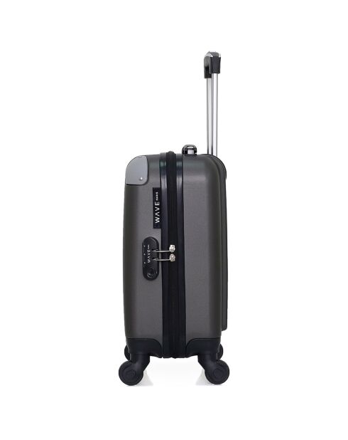 4 Valises 4 roues simples Congo-M 75/65/55/46 cm gris foncé