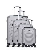 4 Valises 4 roues simples Congo-M 75/65/55/46 cm grises