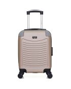 4 Valises 4 roues simples Congo-M 75/65/55/46 cm beiges