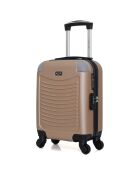 4 Valises 4 roues simples Congo-M 75/65/55/46 cm beiges