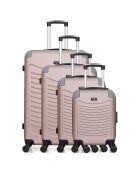 4 Koffer 4 Räder simple Congo-M 75/65/55/46 cm roségold