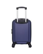 4 Valises 4 roues simples Congo-M 75/65/55/46 cm bleu marine