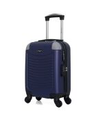 4 Valises 4 roues simples Congo-M 75/65/55/46 cm bleu marine