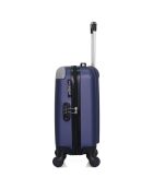 4 Valises 4 roues simples Congo-M 75/65/55/46 cm bleu marine