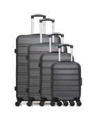 4 dunkelgraue Einzelkoffer Renoso-M 75/65/55/46 cm mit 4 Rädern