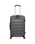 Renoso Langstreckenkoffer mit 4 Rädern und einem Rad, 75 cm, dunkelgrau