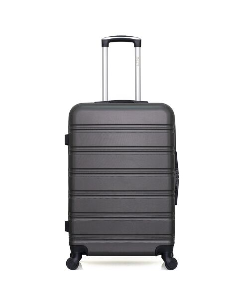 Renoso Langstreckenkoffer mit 4 Rädern und einem Rad, 75 cm, dunkelgrau