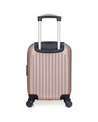 4 Valises 4 roues simples Carpates -M 75/65/55/46 cm rose doré
