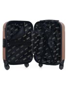 4 Valises 4 roues simples Carpates -M 75/65/55/46 cm rose doré