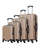 4 einfache Allradkoffer Carpathians -M 75/65/55/46 cm beige