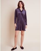 Chemise de nuit en Velours Paola marine