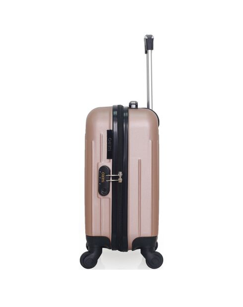XXS Cabin Suitcase 4 enkele wielen Carpathians 46 cm roze/goud