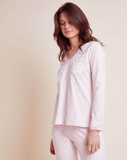 Pyjama Caline imprimé rose