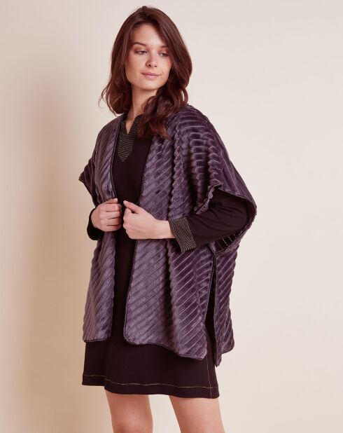 Poncho Essentiel gris vison