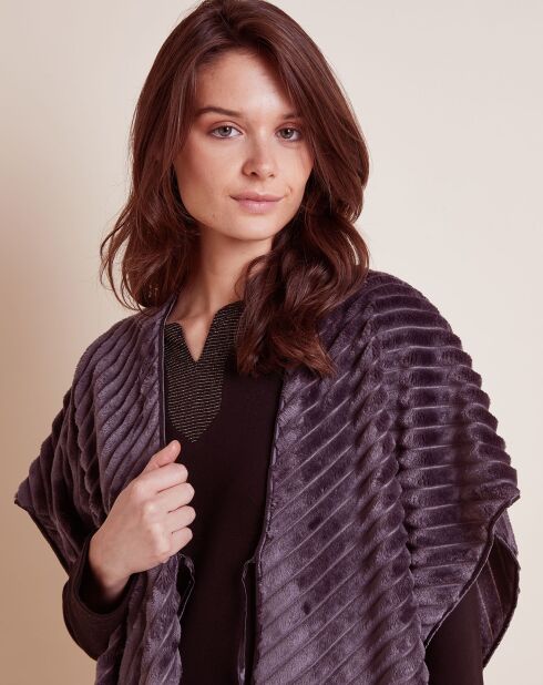 Poncho Essentiel gris vison