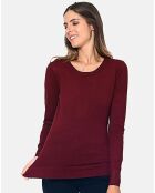 Pull Heme en Cachemire mélangé bordeaux