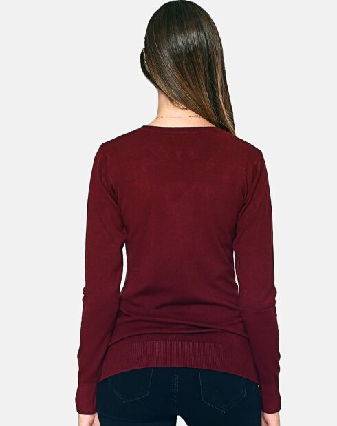 Pull Heme en Cachemire mélangé bordeaux