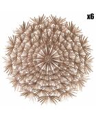 6 Sets de table Flocon dorés - D.38 cm