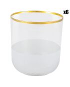 6 Verres à eau Nish dorés - 8.5x9.5 cm