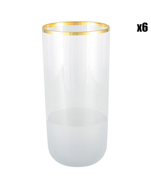 6 Verres à eau Nish transparents - 36 cl