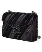 Sac bandoulière en Cuir Jet Set noir - 23x16x7 cm