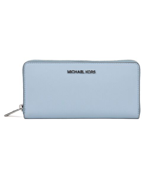 Compagnon en Cuir Jet Set Travel bleu  - 10x20.5x2.5 cm