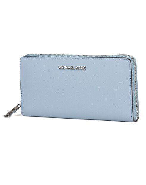 Compagnon en Cuir Jet Set Travel bleu  - 10x20.5x2.5 cm