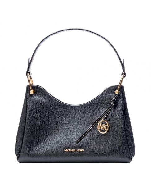 Sac porté épaule en Cuir Joan East West noir - 31x20x7 cm