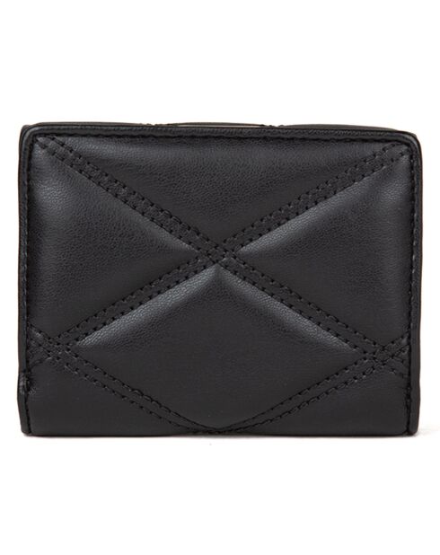 Portefeuille en Cuir Jet Set Travel noir - 11x8 cm