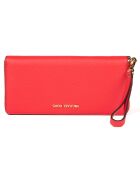 Compagnon en Cuir Jet Set Travel rouge - 21x10 cm