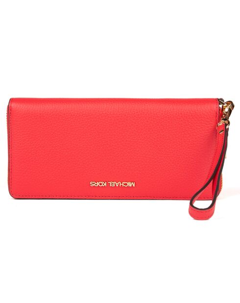 Compagnon en Cuir Jet Set Travel rouge - 21x10 cm