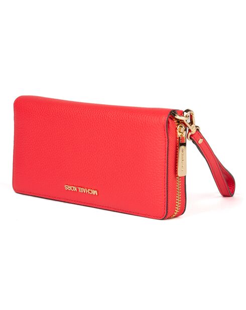 Compagnon en Cuir Jet Set Travel rouge - 21x10 cm