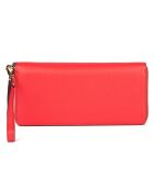 Compagnon en Cuir Jet Set Travel rouge - 21x10 cm